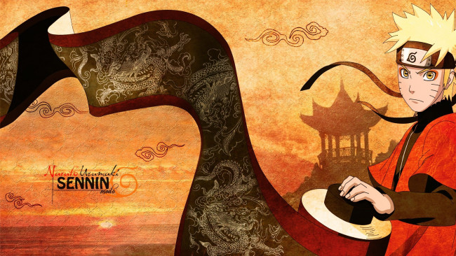 Обои картинки фото аниме, naruto, джинчурики, свиток, печать, наруто