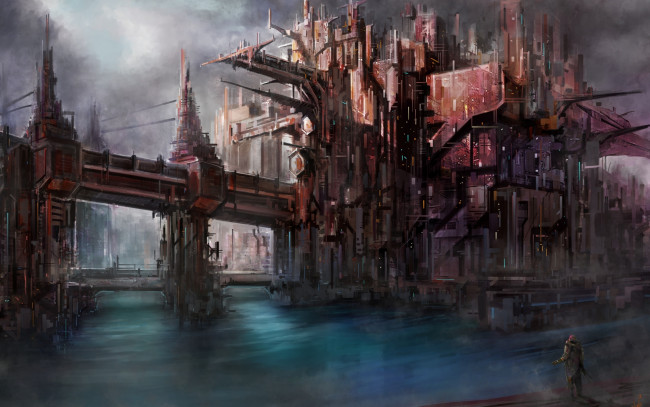 Обои картинки фото фэнтези, иные миры,  иные времена, мир, иной, будущее, сооружения