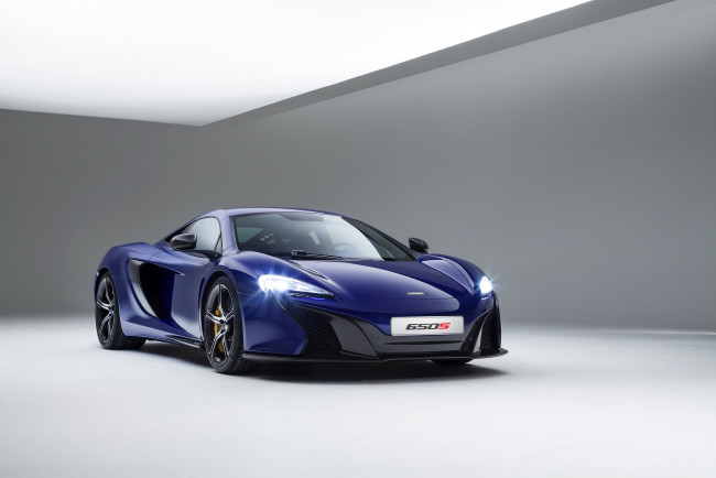 Обои картинки фото 2014 mclaren 650s, автомобили, mclaren, синий, металлик