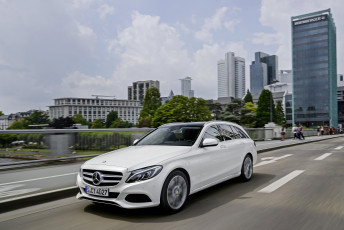 Картинка автомобили mercedes-benz c 300 bluetec hybrid avantgarde line estate s205 2014г светлый