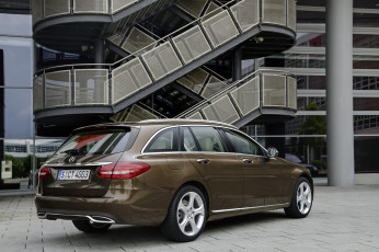 Картинка автомобили mercedes-benz 2014г s205 estate line exclusive c 200 коричневый