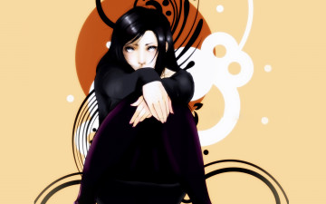 Картинка аниме unknown +другое круги сидит девушка взгляд узоры