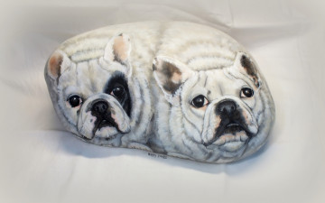 Картинка разное ремесла +поделки +рукоделие собаки рисунки камни