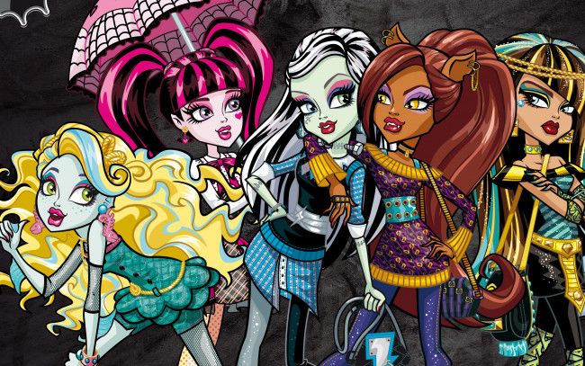 Обои картинки фото monster high, мультфильмы, - monster high, персонажи, монстры, девушки, monster, high