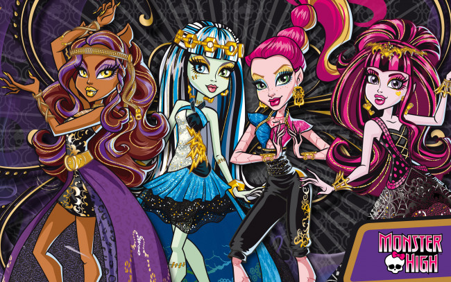 Обои картинки фото monster high, мультфильмы, - monster high, персонажи, монстры, девушки, monster, high