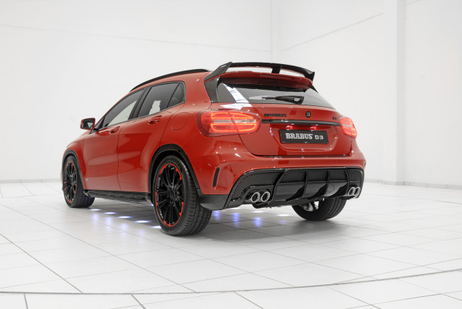 Обои картинки фото автомобили, brabus, gla-klasse, mercedes-benz, красный, 2015г, x156, d3