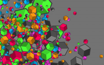 Картинка рисованное абстракция кубики россыпь цвета