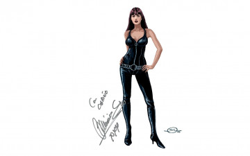 Картинка рисованное люди девушка костюм сапоги пояс