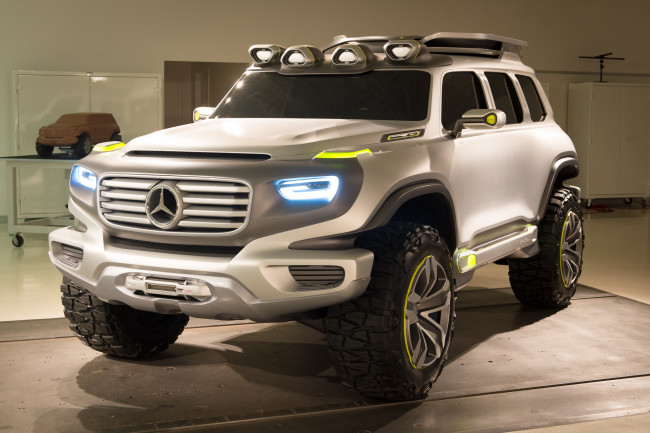 Обои картинки фото mercedes-benz ener-g-force concept, автомобили, выставки и уличные фото, выставка, автосалон, серебристый, внедорожник, джип, concept, ener-g-force, mercedes-benz