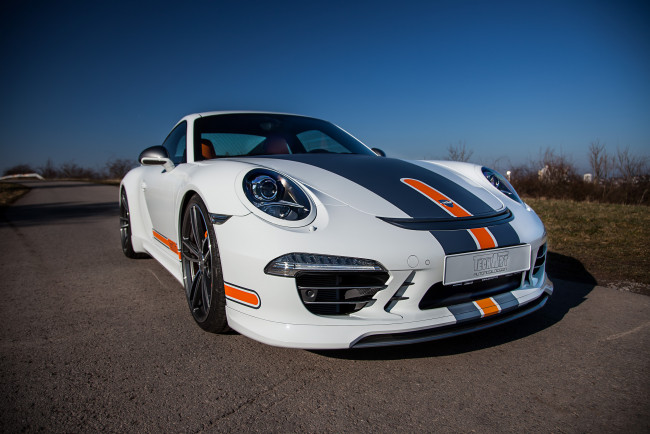 Обои картинки фото автомобили, porsche, coupe, carrera, 4, 911, techart