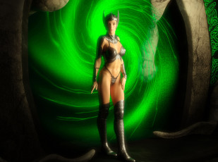 Картинка 3д+графика фантазия+ fantasy фон взгляд девушка