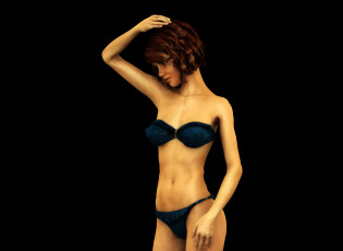 Картинка 3д+графика люди+ people фон взгляд девушка