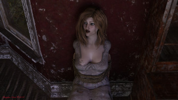 Картинка 3д+графика фантазия+ fantasy девушка взгляд фон