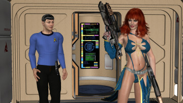 Картинка 3д+графика фантазия+ fantasy фон взгляд девушка