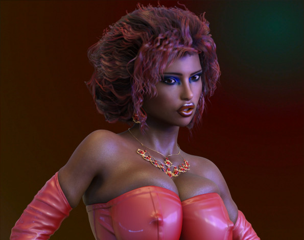 Обои картинки фото 3д графика, люди , people, фон, взгляд, девушка