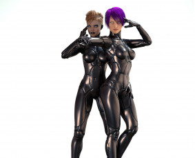 Картинка 3д+графика люди+ people фон взгляд девушки