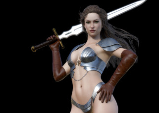 Картинка 3д+графика люди+ people фон взгляд девушка