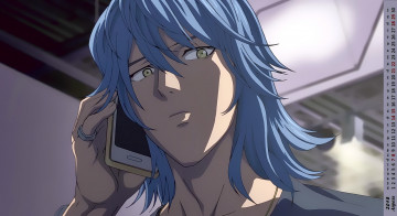 Картинка календари аниме телефон лицо парень взгляд