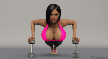 Картинка 3д+графика спорт+ sport взгляд фон девушка