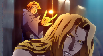 Картинка календари аниме девушка магия лицо вампир мужчина взгляд