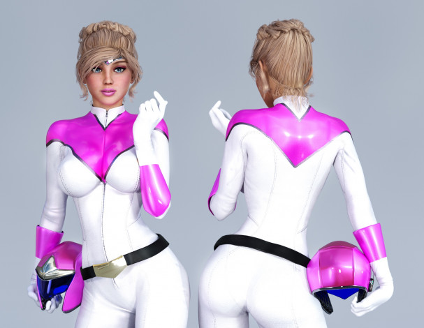 Обои картинки фото 3д графика, люди , people, девушка, взгляд, фон