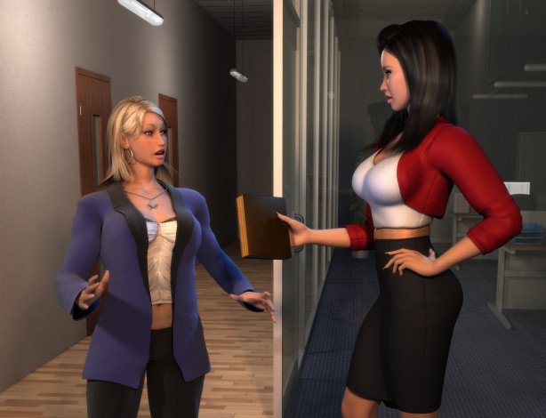 Обои картинки фото 3д графика, люди , people, фон, взгляд, девушки