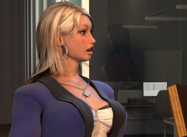 Обои картинки фото 3д графика, люди , people, фон, взгляд, девушка