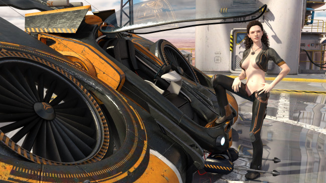 Обои картинки фото 3д графика, фантазия , fantasy, фон, взгляд, девушка