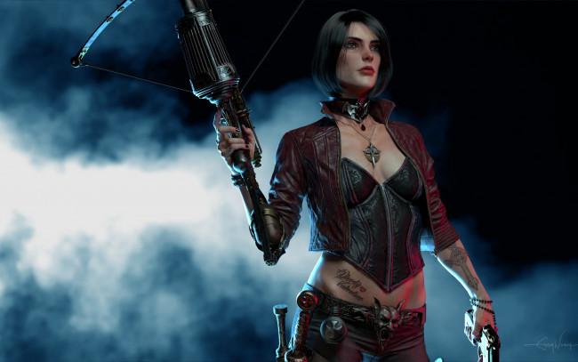 Обои картинки фото 3д графика, фантазия , fantasy, охотница