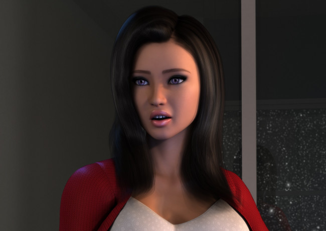 Обои картинки фото 3д графика, портрет , portraits, фон, взгляд, девушка