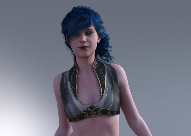 Обои картинки фото 3д графика, люди , people, девушка, взгляд, фон