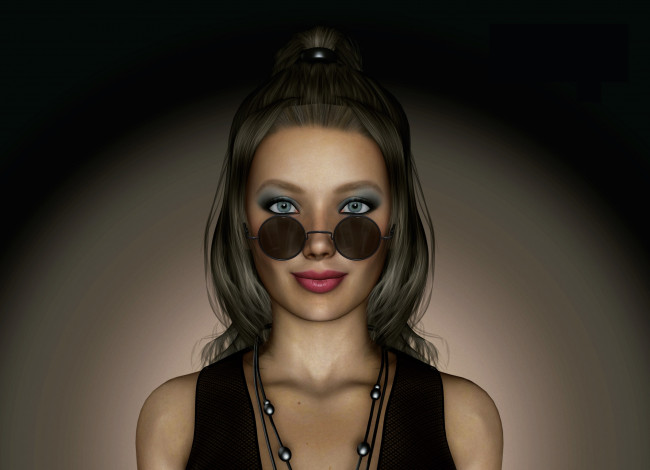 Обои картинки фото 3д графика, портрет , portraits, взгляд, девушка, фон