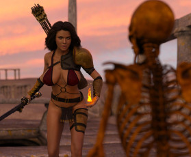 Картинка 3д+графика фантазия+ fantasy фон взгляд девушка