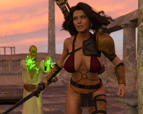 Картинка 3д+графика фантазия+ fantasy фон взгляд девушка