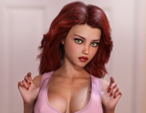 Картинка 3д+графика люди+ people фон взгляд девушка