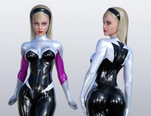 обоя 3д графика, люди , people, фон, взгляд, девушка