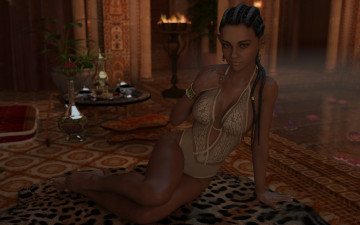 Картинка 3д+графика эльфы+ elves девушка взгляд фон