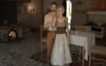 Картинка 3д+графика эльфы+ elves фон взгляд девушка