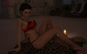 Картинка 3д+графика люди+ people фон взгляд девушка