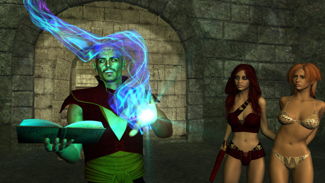 Обои картинки фото 3д графика, существа , creatures, взгляд, девушка, фон