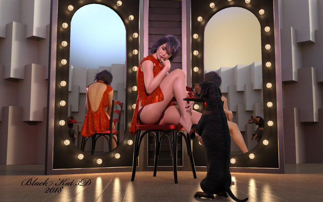 Обои картинки фото 3д графика, люди и животные , people and animals, девушка, взгляд, фон