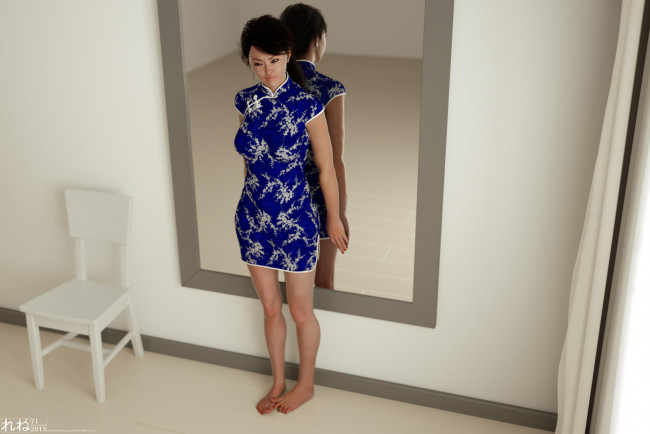 Обои картинки фото 3д графика, люди , people, девушка, взгляд, фон