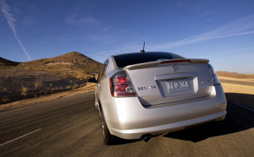 Картинка nissan+sentra+se-r автомобили nissan datsun ниссан серебристый горы дорога