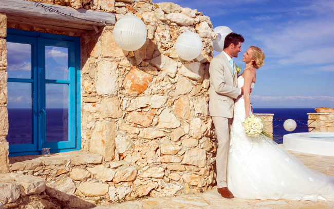 Обои картинки фото разное, мужчина женщина, невеста, жених, влюбленные, новобрачные, молодожены, букет