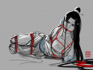 Картинка аниме mo+dao+zu+shi лань ванцзи веревки