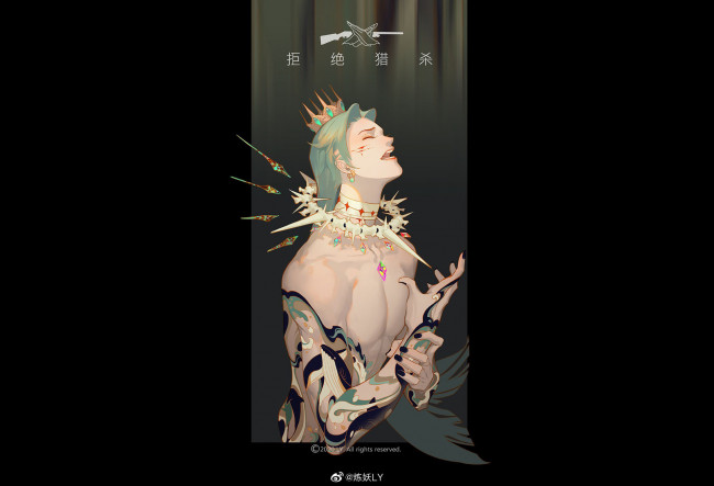 Обои картинки фото аниме, unknown,  другое , парень, корона, ошейник