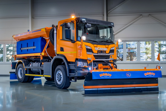 Обои картинки фото техника, снегоуборочная техника, scania
