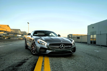 Картинка mercedes-amg+gt автомобили mercedes-benz черный дорога дома