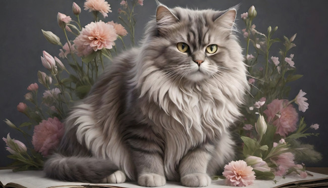 Обои картинки фото рисованное, животные,  коты, кот, кошка