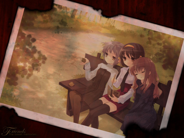 Обои картинки фото аниме, the, melancholy, of, haruhi, suzumiya